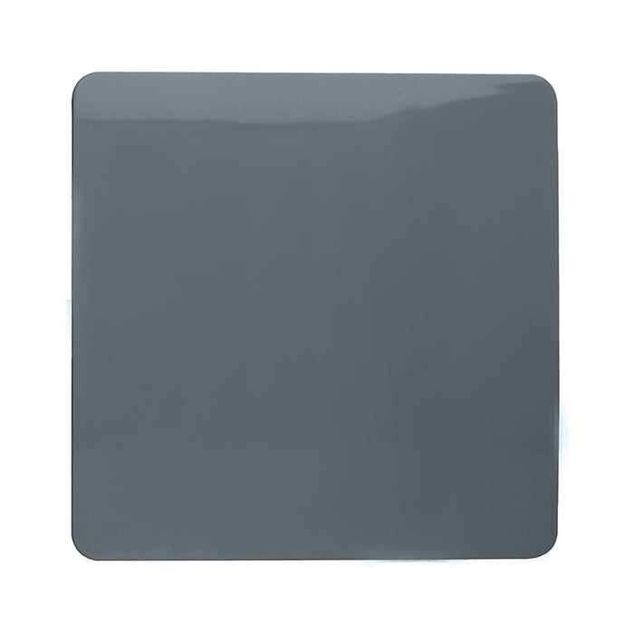 Trendi, Artistic Modern 1 Gang Blanking Plate Warm Grey Finish, BRITISH MADE, (25mm Back Box Required), 5yrs Warranty • ART-BLKWG