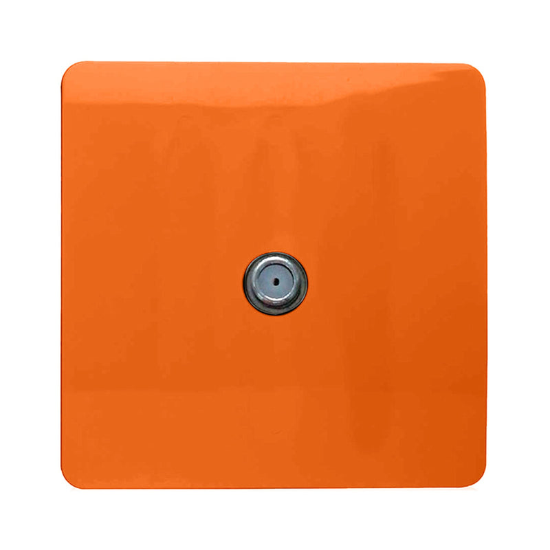 Trendi, Artistic Modern F-Type Satellite 1 Gang Orange Finish, BRITISH MADE, (25mm Back Box Required), 5yrs Warranty • ART-SATOR