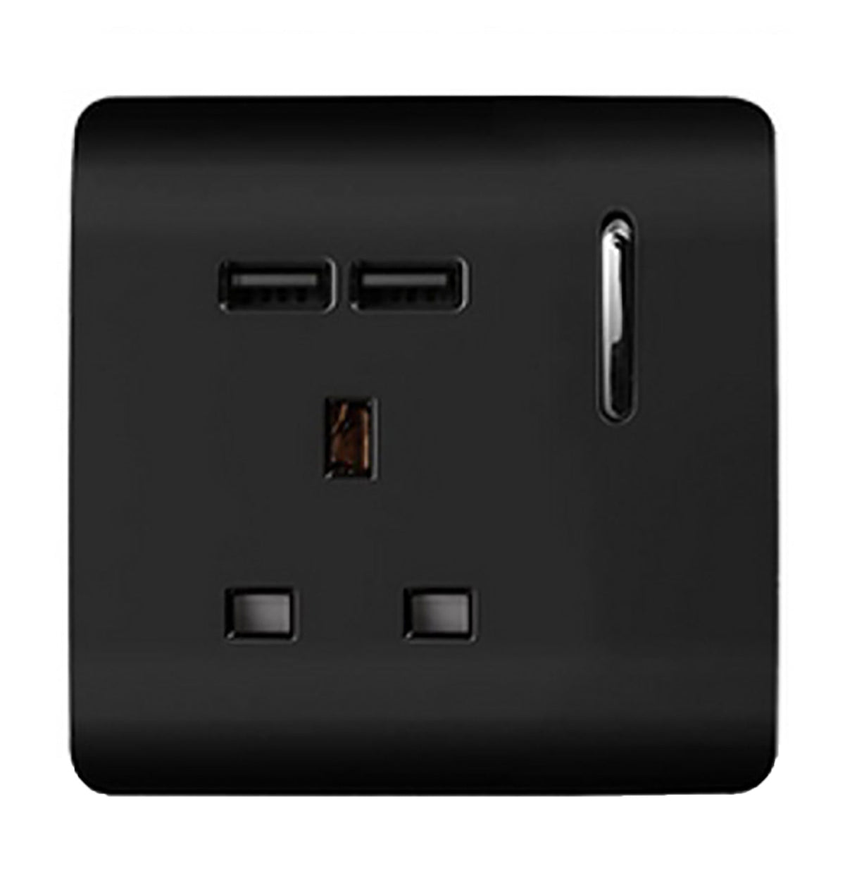 Trendi, Artistic Modern 1 Gang 13Amp Switched Socket WIth 2 x USB Port ...