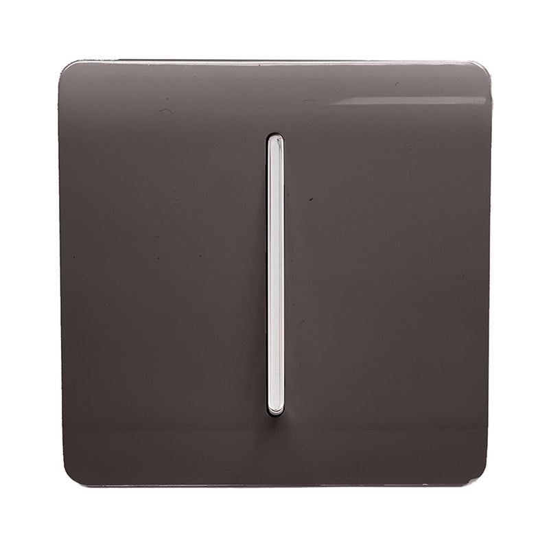 Trendi, Artistic Modern 1 Gang Doorbell Dark Brown Finish, BRITISH MADE, (25mm Back Box Required), 5yrs Warranty • ART-DBDB