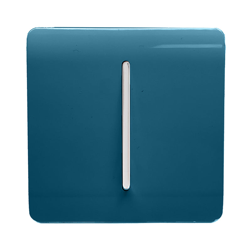 Trendi, Artistic Modern 1 Gang Doorbell Midnight Blue Finish, BRITISH MADE, (25mm Back Box Required), 5yrs Warranty • ART-DBMD