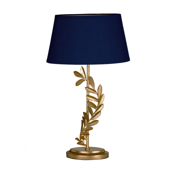Laura Ashley Archer Table Lamp Leaf Design Gold With Shade • LA3734602-Q