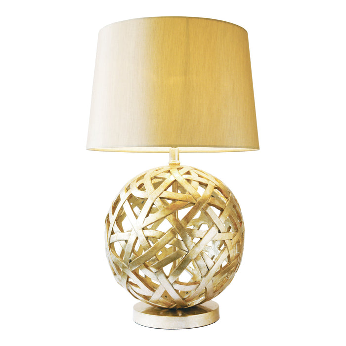Dar Lighting Balthazar Table Lamp Antique Gold With Shade • BAL4263