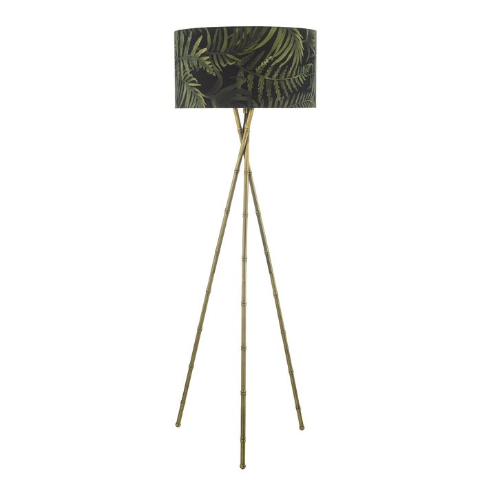 Dar Lighting Bamboo Tripod Floor Lamp Antique Brass Base Only • BAM4975