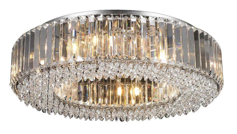 Regal Lighting Appleton 12 Light Round Crystal Flush • SLB1017