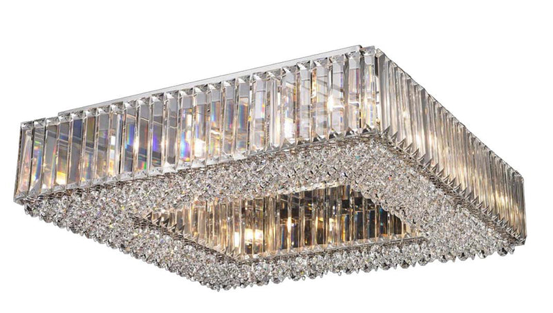 Regal Lighting Appleton 12 Light Square Crystal Flush • SLB1021