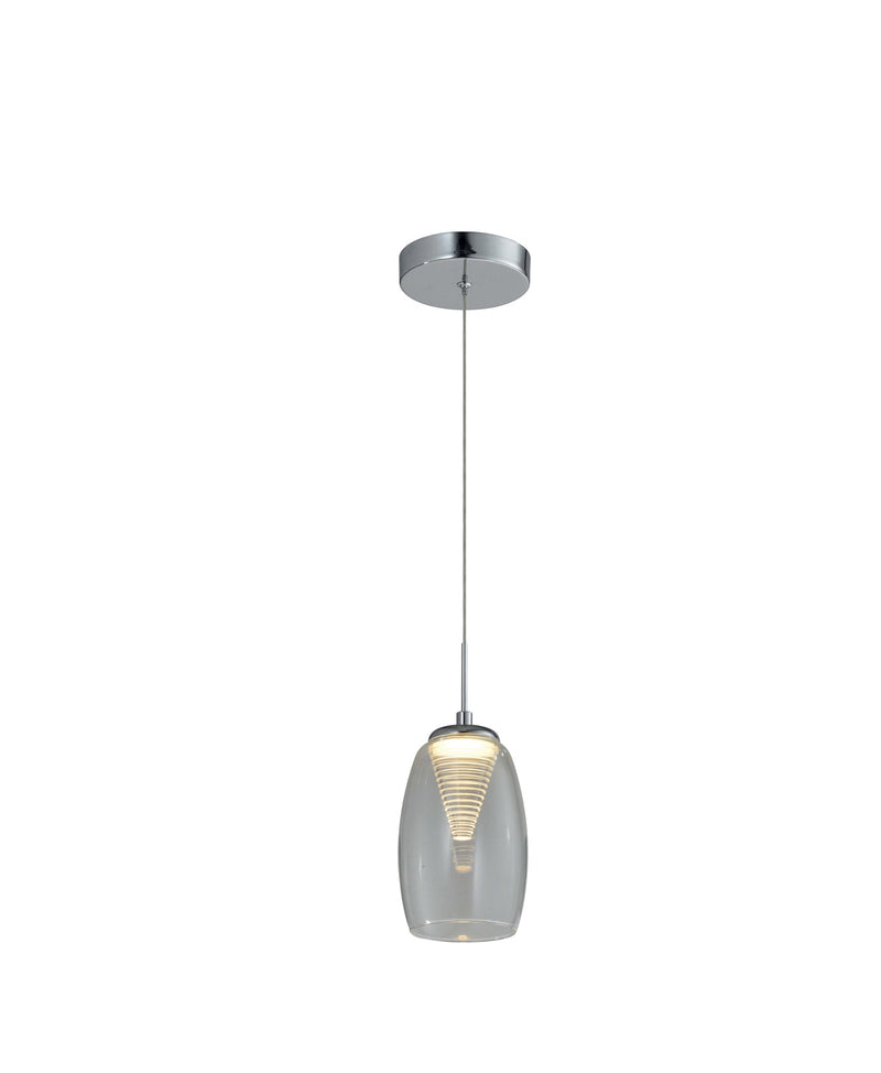 Regal Lighting Janesville 1 Light LED Pendant, Clear • SLB1076