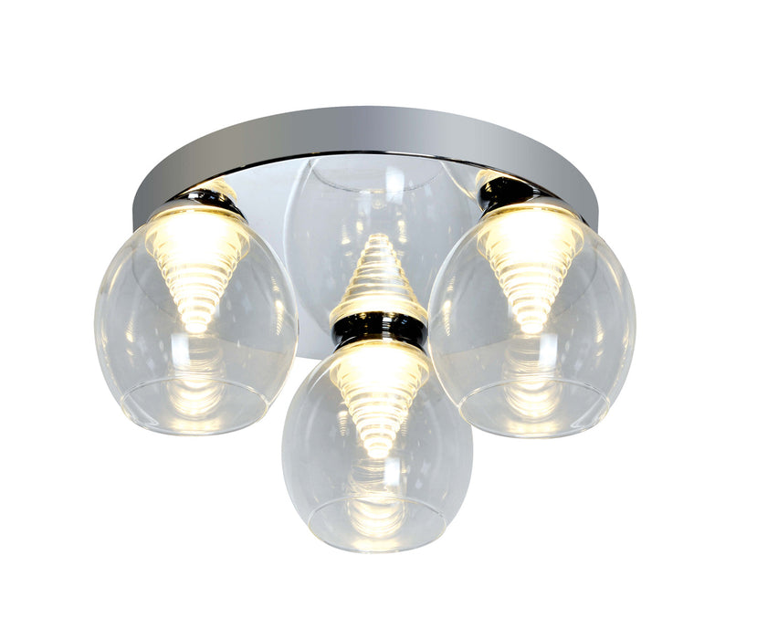Regal Lighting Janesville 3 Light LED Semi Flush, Clear • SLB1084