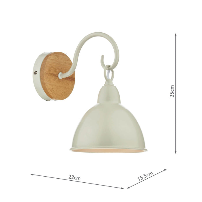 Dar Lighting Blyton 1 Light Wall Bracket complete with Painted Shade • BLY0743