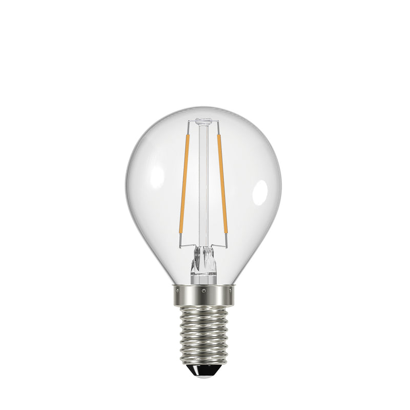 Dar Lighting BUL-E14-LED-15 Golf Ball LED 4w 400 Lumens Dimmable Clear (Pack Of 5)