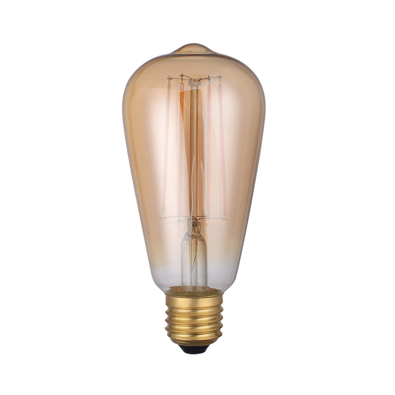 Dar Lighting BUL-E27-LEDV-1 Rustic Vintage LED 3w 300 Lumens Dimmable Gold (Pack Of 5)