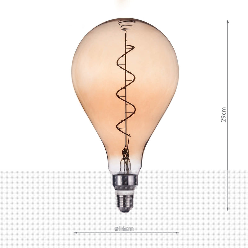 Dar Lighting BUL-E27-LEDV-12 Extra Large Vintage GLS LED 4w 300 Lumens Dimmable Gold