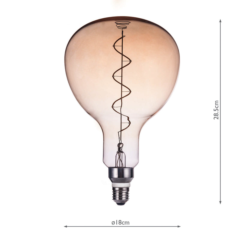 Dar Lighting BUL-E27-LEDV-13 Extra Large Vintage Pear LED 5w 380 Lumens Dimmable Gold