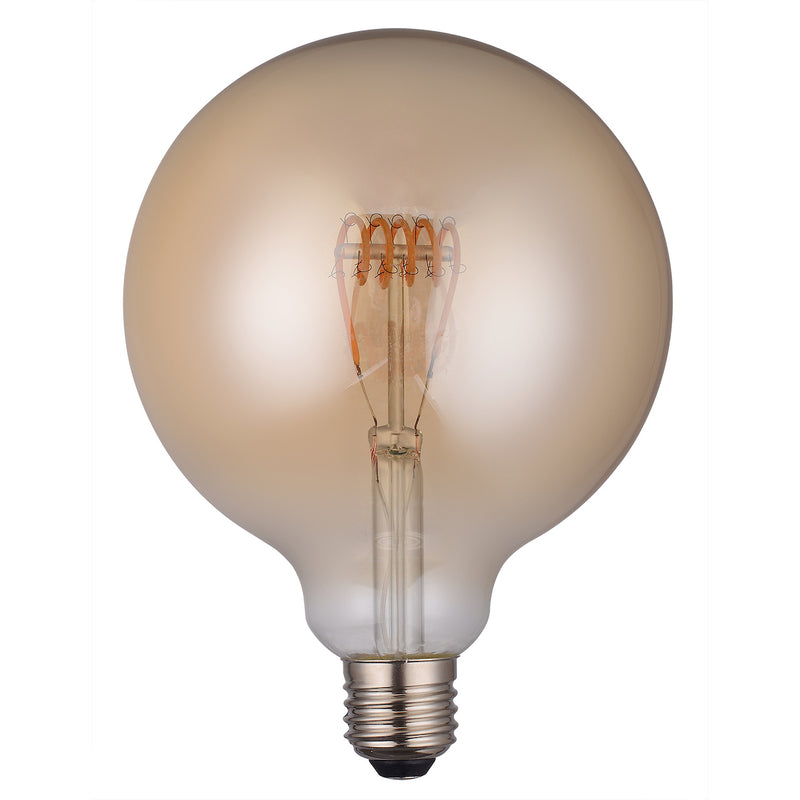 Dar Lighting BUL-E27-LED-4 Large Vintage Globe LED 4w 140 Lumens Dimmable Gold (Pack Of 5)