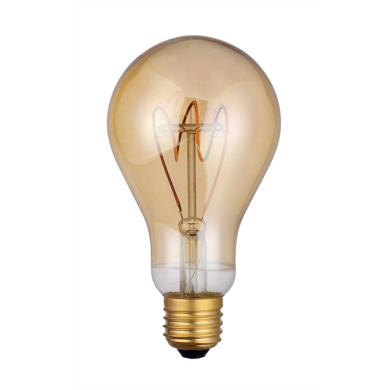 Dar Lighting BUL-E27-LEDV-7 Large GLS Vintage LED 4w 160 Lumens Dimmable Gold (Pack Of 5)