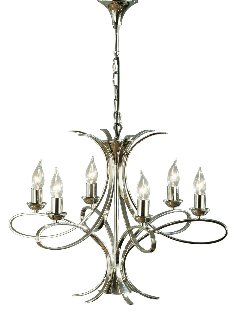 Interiors 1900	CA7P6N Penn Nickel 6 Light Chandelier