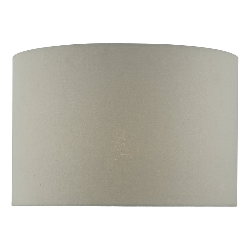 Dar Lighting Cassandra Grey Cotton Drum Shade 40cm • CAS1639