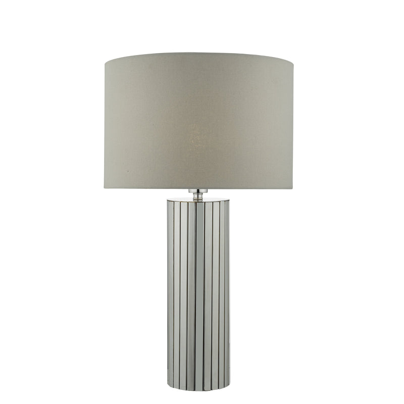 Dar Lighting Cassandra Table Lamp Polished Chrome With Shade • CAS4250