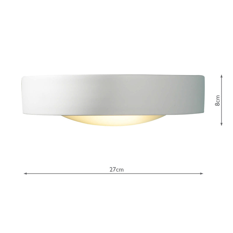 Dar Lighting Catalan Wall Washer White • CAT072