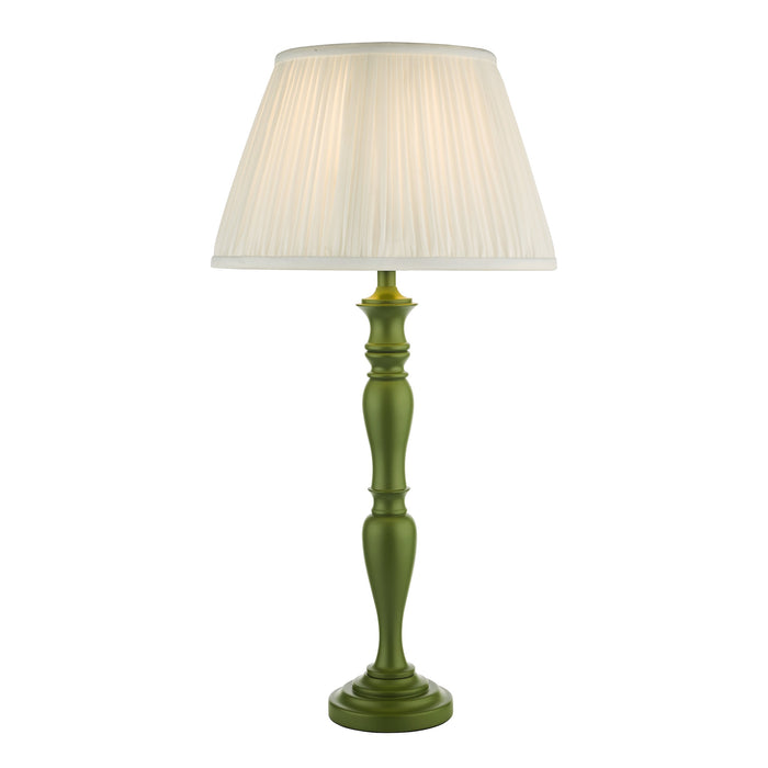 Dar Lighting Caycee Table Lamp Green With Shade • CAY4224-ULY1815