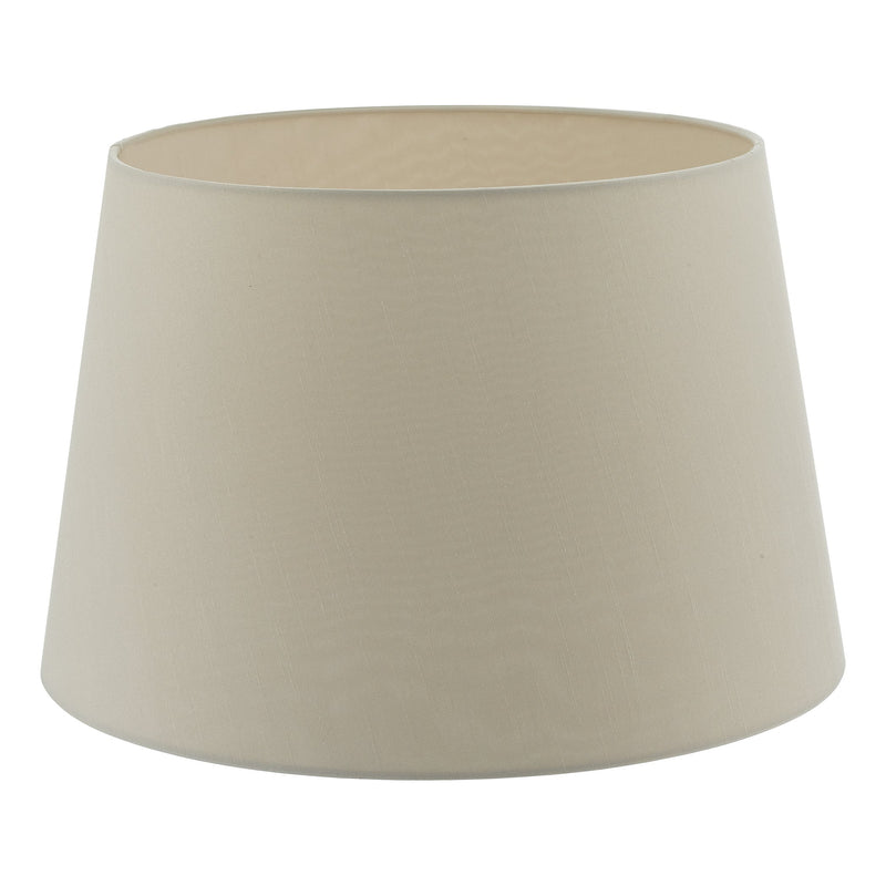 Dar Lighting Cezanne Taupe Faux Silk Tapered Drum Shade 40cm • CEZ1629
