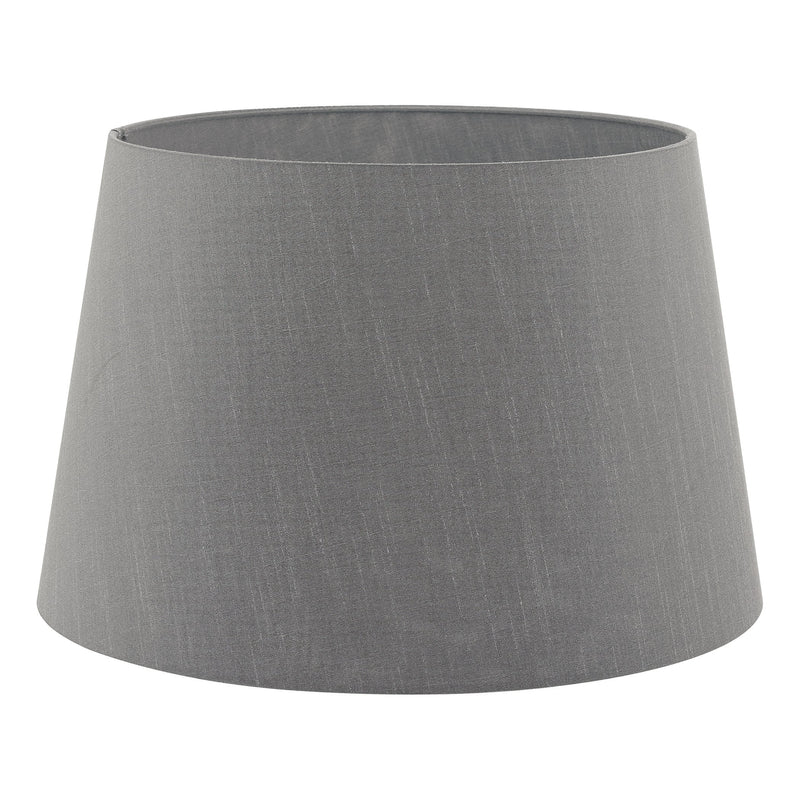 Dar Lighting Cezanne Grey Faux Silk Tapered Drum Shade 40cm • CEZ1639