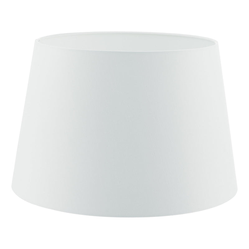 Dar Lighting Cezanne White Faux Silk Tapered Drum Shade 45cm • CEZ182