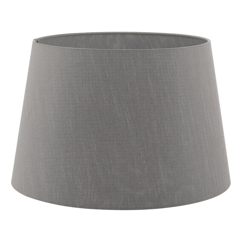 Dar Lighting Cezanne Grey Faux Silk Tapered Drum Shade 45cm • CEZ1839