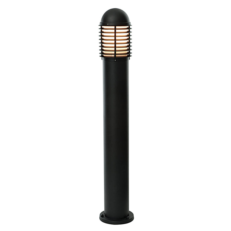 Endon Lighting CH200E27BK Louvre Black Bollard Light
