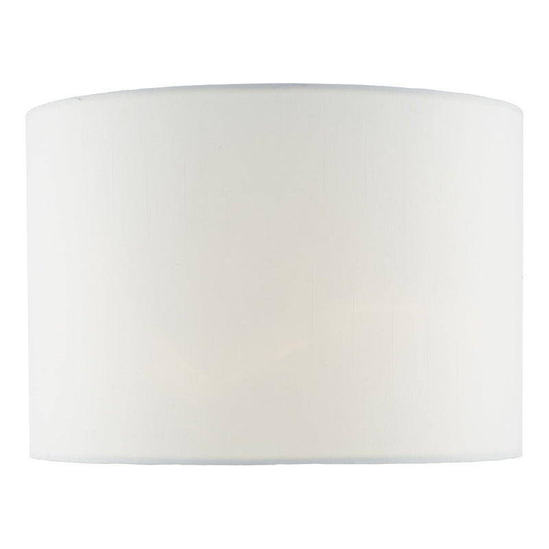 Dar Lighting Ciara White Linen Drum Shade 33cm • CIA1302