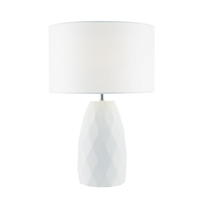 Dar Lighting Ciara Table Lamp White With Shade • CIA422