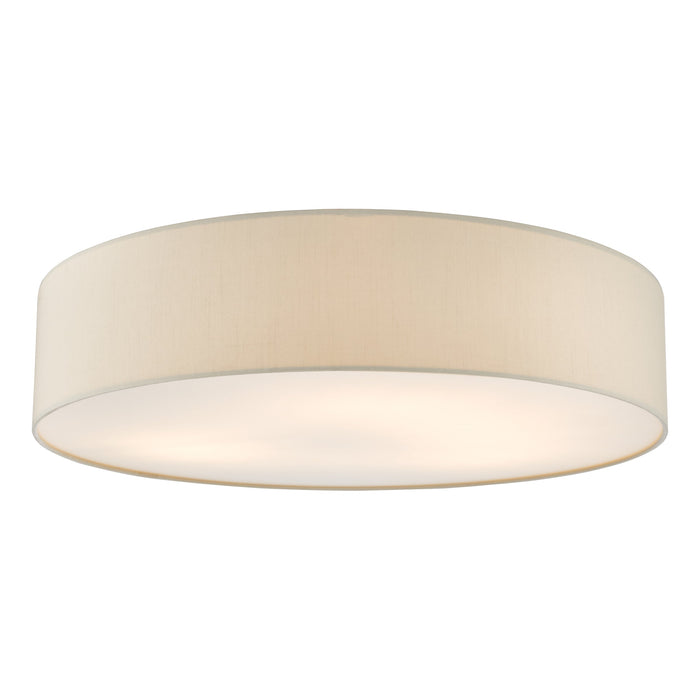 Dar Lighting Cierro 6 Light Flush Taupe With Diffuser 80cm • CIE4801