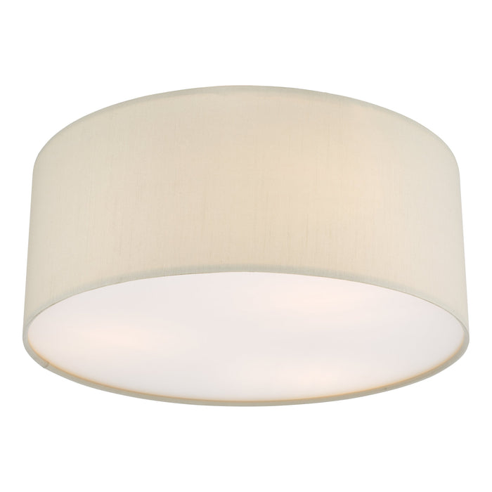 Dar Lighting Cierro 3 Light Flush Taupe With Diffuser 40cm • CIE5201