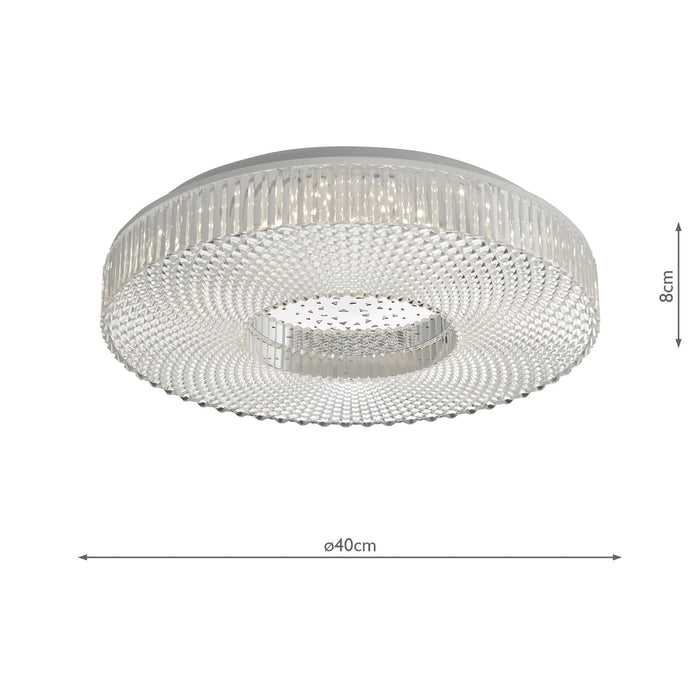 Dar Lighting Cimona Flush Acrylic Medium LED • CIM5008