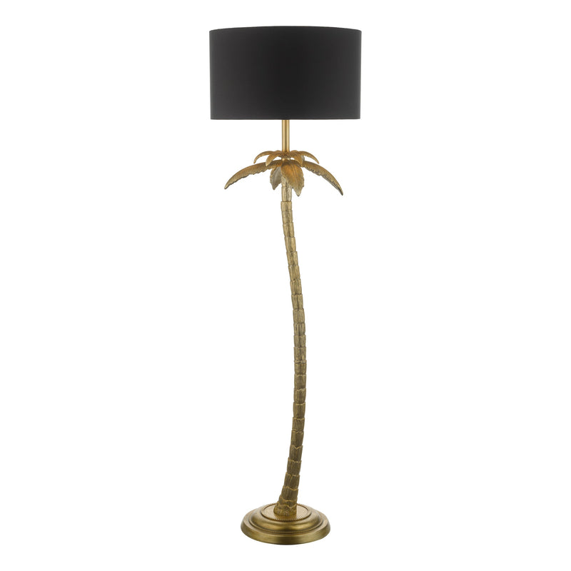 Dar Lighting Coco Floor Lamp Antique Gold With Shade • COC4935