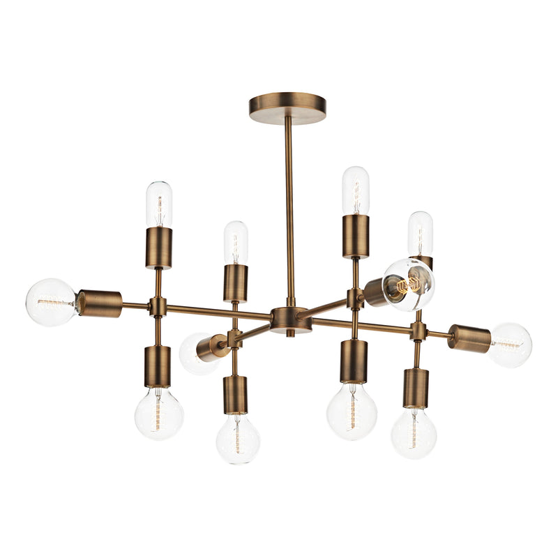 Dar Lighting Code 12 Light Pendant Old Gold • COD1235