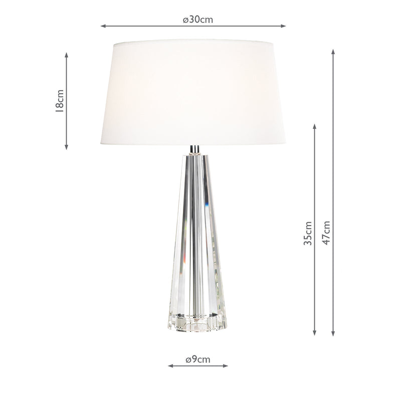 Dar Lighting Cyprus Table Lamp Crystal With Shade • CYP4208