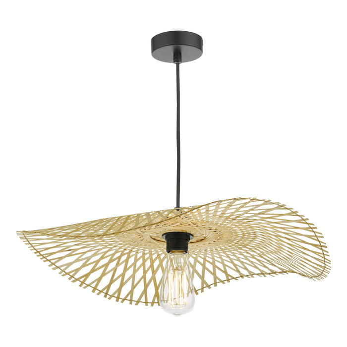 Dar Lighting Deja Easy Fit Pendant Natural Rattan • DEJ6529