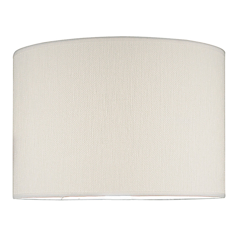 Dar Lighting Delta Ivory Cotton Drum Shade 38cm • DEL1533