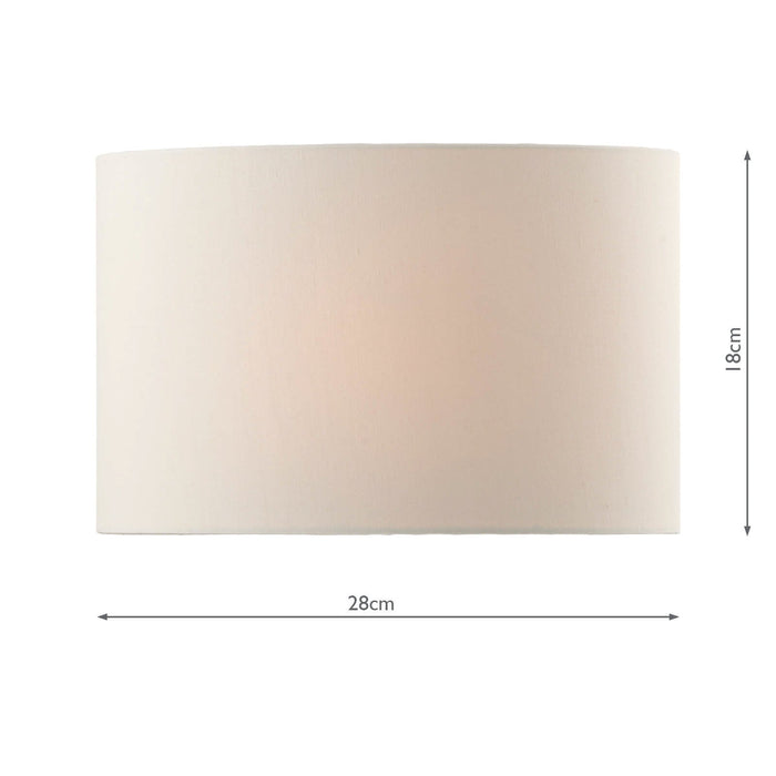 Dar Lighting Donovan Cream Faux Silk Oval Shade 28cm • DON1102