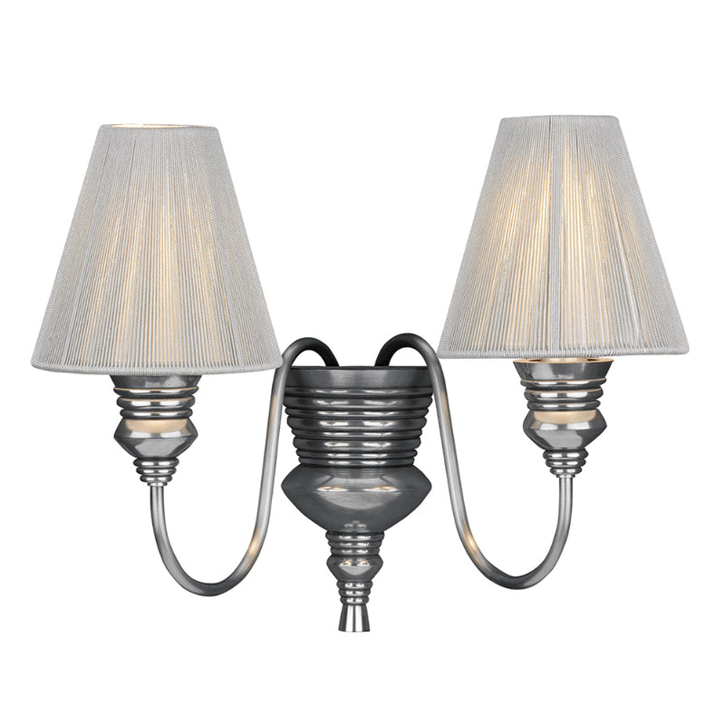 David Hunt DOR0967 Doreen 2 Light Pewter Wall Light