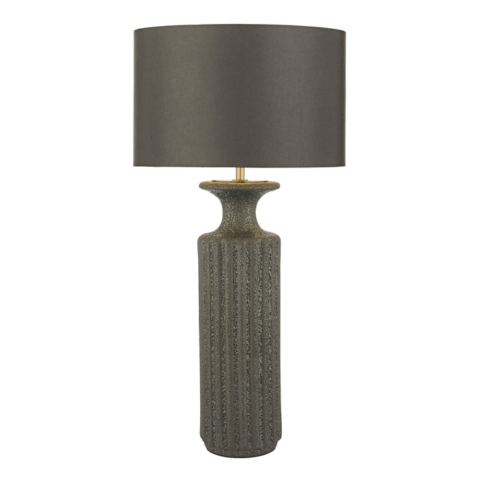 Dar Lighting Dugan Table Lamp Black Volcanic Glaze Base Only • DUG4222