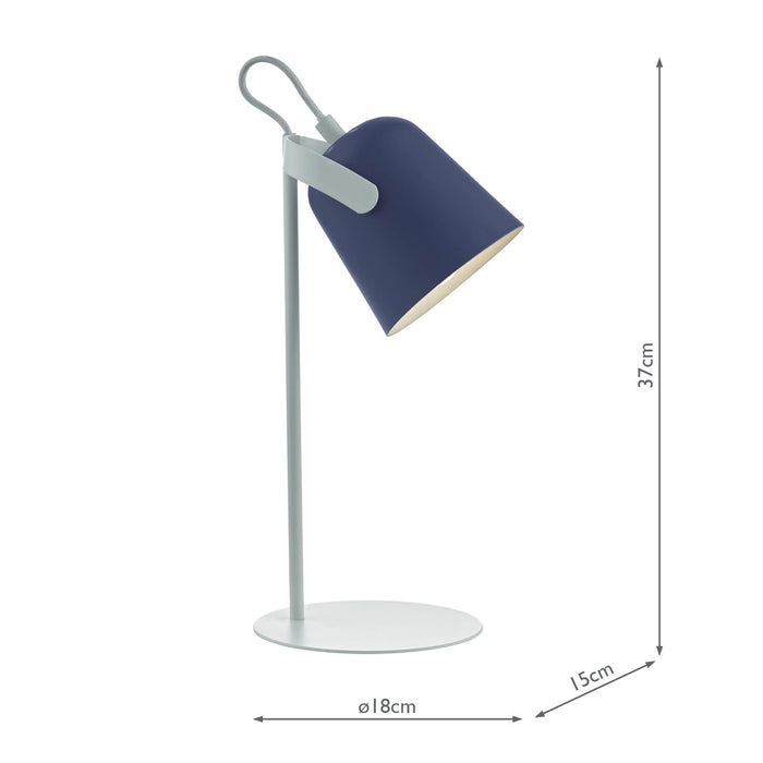 Dar Lighting Effie Task Lamp Blue & White • EFF4123