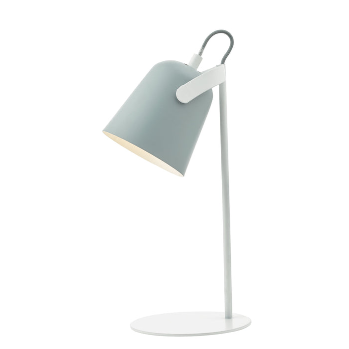 Dar Lighting Effie Table Lamp Soft Matt Grey and White • EFF4139