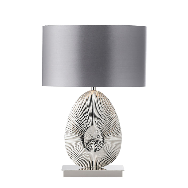 Endon Lighting EH-SIMETO-TL Simeto Single Light Table Lamp Polished Nickel Finish