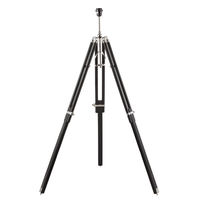 Endon Lighting EH-TRIPOD-FLBL Tripod Single Light Floor Lamp Bright Nickel Finish Base Only