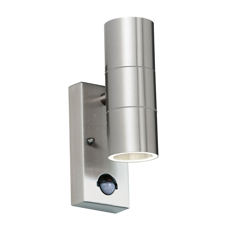 Endon Lighting EL-40062 Canon 2 Light Stainless Steel PIR Outdoor Wall Light