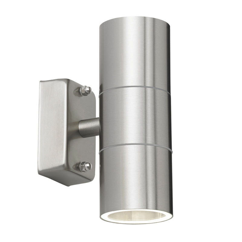 Endon Lighting EL-40095 Canon 2 Light Stainless Steel Outdoor Wall Light