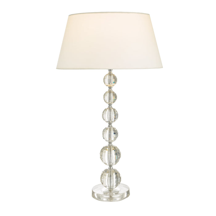 Dar Lighting Epona Table Lamp Clear Acrylic With Shade • EPO4208