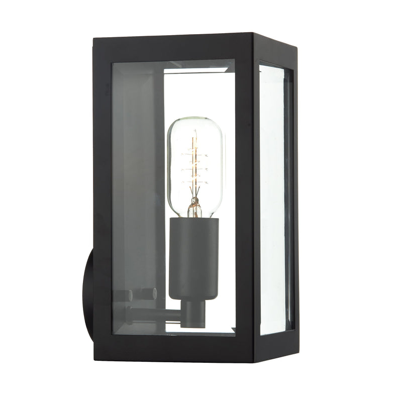Dar Lighting Era Outdoor Wall Light Black Glass IP44 • ERA0722